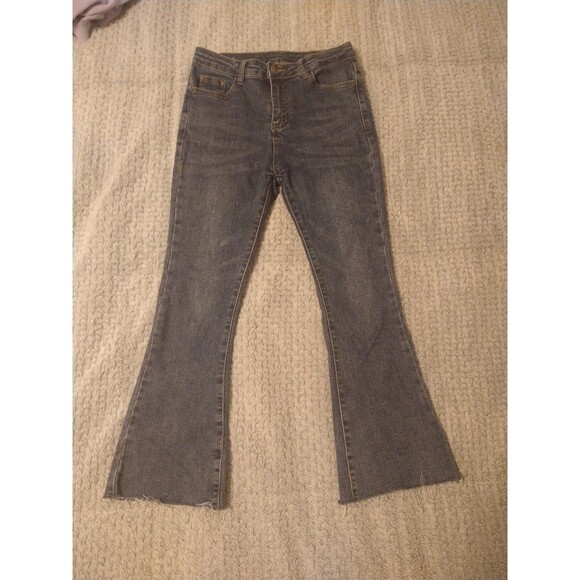 Flared cropped distressed Blue jeans Size 25 - Picture 2 of 5